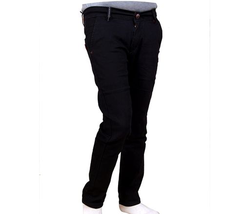Skin Friendly Denim Plain Dyed Skinny Slim Fit Casual Wear Men's Jeans