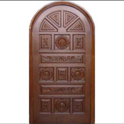 Strong Termite Resistant And Dust Proof Beautiful Design Brown Wooden Door