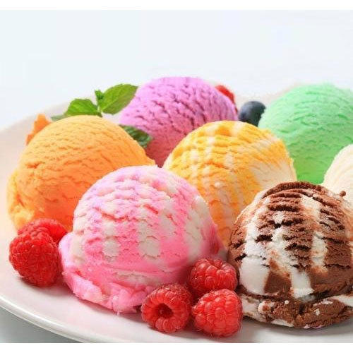 Delicious Ball Shape Fruits Flavor Hygienically Packed Ice Cream 