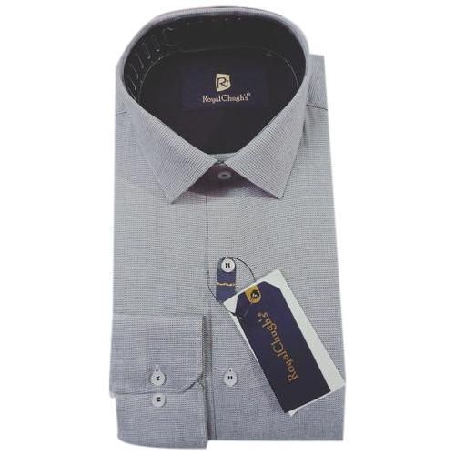 Formal Hit And Trendy Comfortable Full Sleeves Grey Plain Men's Shirt