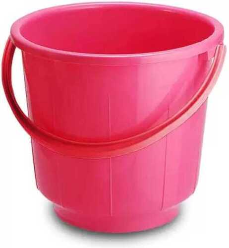 Leak Proof Easy To Carry Unbreakable And Light Weight Pink Plastic Buckets