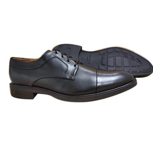  Men'S Black Polished Leather Luxurious Sensation Stylish Sole Formal Heel Shoes Heel Size: Medium