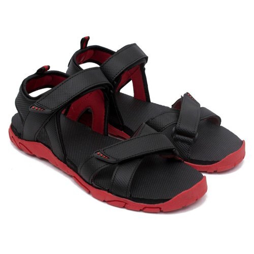 Men'S Strong Comfier Better Rear Resistance Black Bold Red Striped Sandals