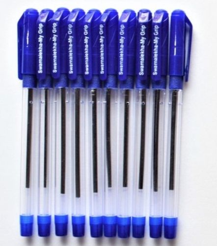 Smooth Hand Writing Lightweight Blue Plastic Ball Pen