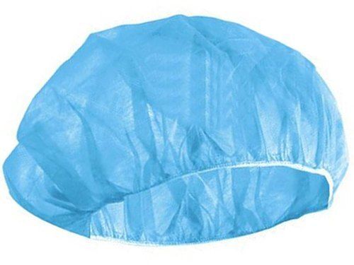 Smooth Texture Superior Finish Non Woven Disposable Bouffant Blue Cap