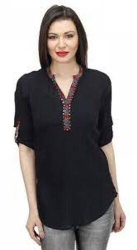 Stylish And Fashionable Short Sleeves Pure Cotton Fabric Ladies Tops General Medicines