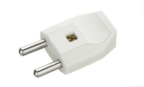 White Polycarbonate 2 Pin Plug