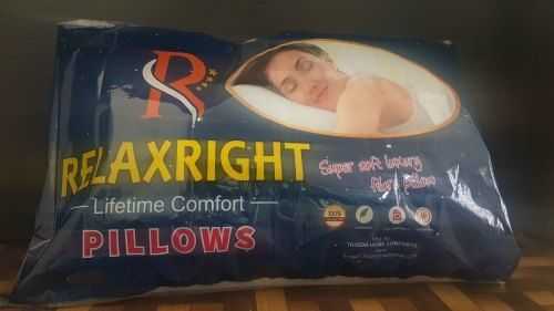 White Relax Right Pillows, For Home, Shape: Rectangular