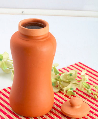 1.2 Liter Handmade Travel-Friendly Earthen Clay Water Bottle With Lid/Cap Capacity: 1200 Milliliter (Ml)