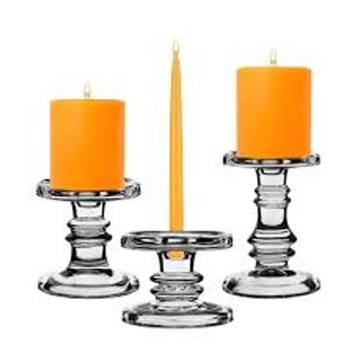 Attractive And Stylish Give Perfect Look Elegant Glass Material Candle Holder Set