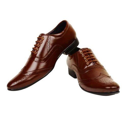 Brown Leather Pu Shoes For Formal Wear(6-10 Inches)