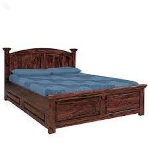 Termite Resistance Brown Teakwood Double Bed