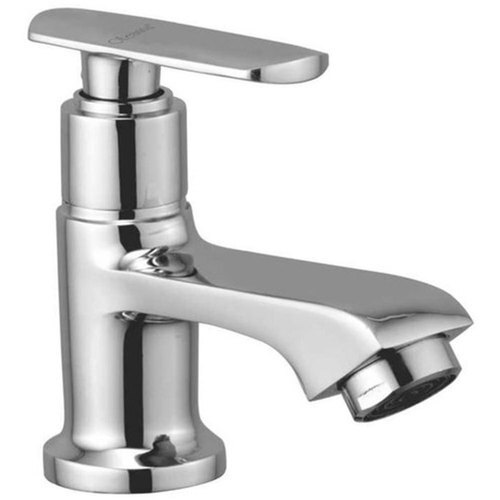 Durable Silver Polished Wall Mounted Bathroom Wash Basin Water Tap