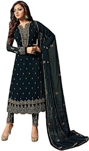 Party Wear Regular Fit Long Sleeve Breathable Ladies Stitched Salwar Suits