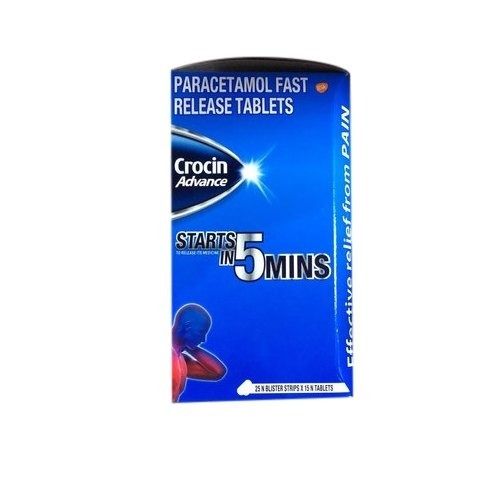 Pack Of Paracetamol Fast Release Tablets Crocin Advance Start In 5 Mins