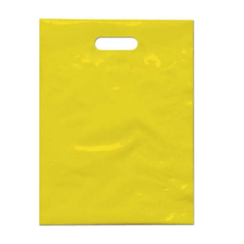 Plain Yellow D Cut 11X14 Inch Environment Friendly Recyclable Plain Dyed For Shopping Easy To Use Poly Bag Size: 11X14Inch