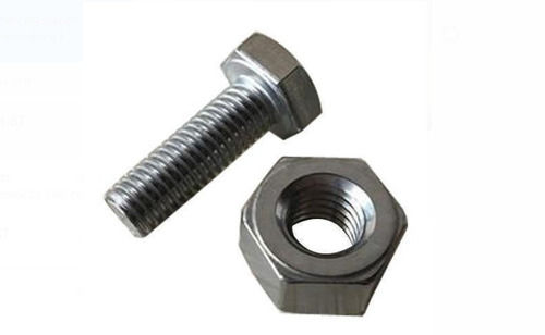 Water Proof Silver Mild Steel Round Shape Ms Bolt Nut Used For Electrical Appliances, 12 Mm