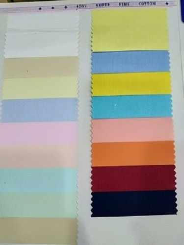 Multi Skin Friendly Cotton Poplin Plain Dyed Shirting Fabric