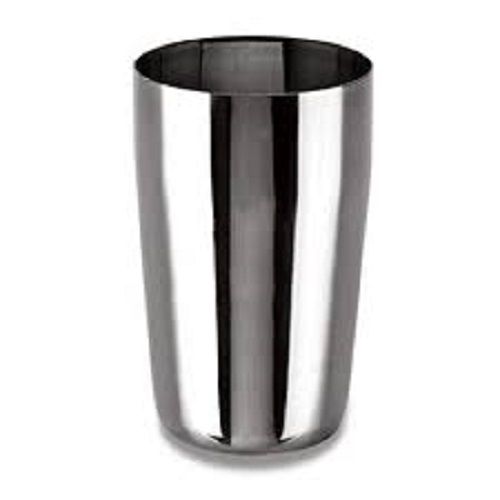 Silver 1.2 Mm Thick Glossy Finish Stainless Steel Drinking Glasses 