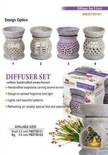 3.5 Inch Handmade Portable Marble Aroma Diffuser Set For Home
