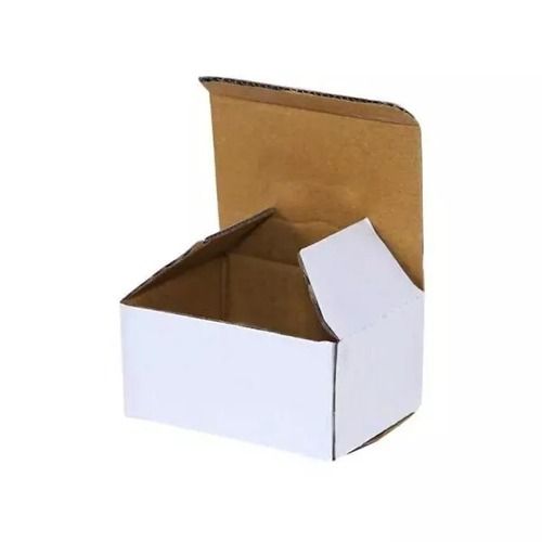 3 Mm Thickness Square Shaped Die Cut Style 3 Ply White Corrugated Box