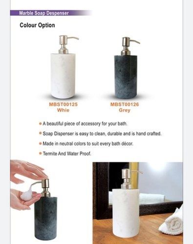 500 ML Handmade Marble Manual Liquid Soap Dispenser For Bathroom