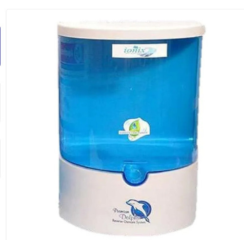 8.2 Liters Capacity White And Blue Plastic Body Wall Mounted Ro Water Purifier