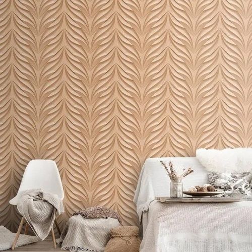 Non-Woven Wallpaper plain design gold brown gloss 3531-60