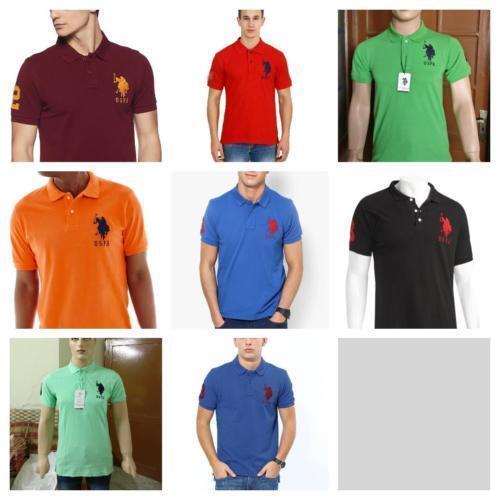 Brown Comfortable Designed And Machine Washable Men'S Plain Cotton Polo T Shirts