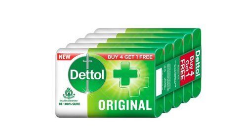 Protects From 99.99% Illness Casuing Germs Dettol Bathing Soap Bar, Original (4 X 125 G)