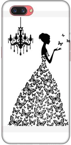 High Design And Light Weight Silicone Fancy Black Mobile Back Cover - Black and White Flip Design | Durable Protection Against Impact, Customizable Logo Options