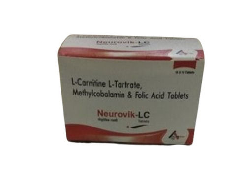 L-Carnitine L-Tartrate Methyl Cobalamin And Folic Acid Tablets Pack Of 10X10 Tablets Application: Industrial