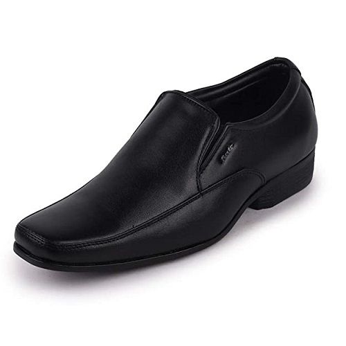 Sky Blue Long-Lasting Black Genuine Leather Formal Shoes For Men'S (Size : 8)