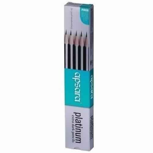 Black Long-Lasting Easy To Sharpen Extra Strong And Dark Platinum Apsara Pencil 