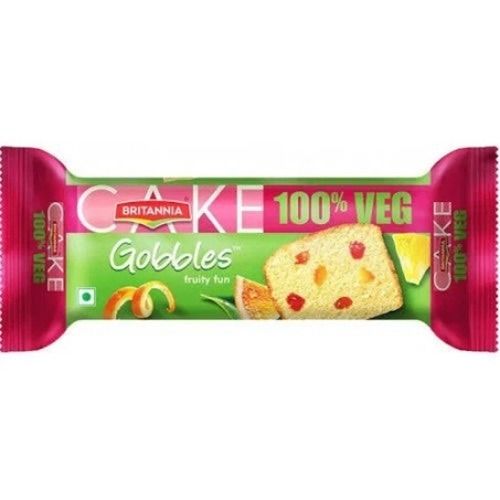 Pack Of 35 Gm Size Sweet Taste 100 Percent Veg Yellow Fruit Britannia Gobbles Cake