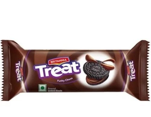 Pack Of 50 Gram Sweet And Delicious Round Brown Britannia Treat Chocolate Cream Biscuits Os Supported: No