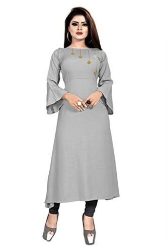 Premium Quality And Fancy Full Sleeves Cotton Long Kurti For Ladies