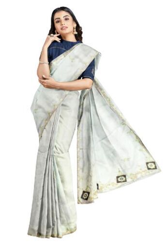 Red Diamond, Moti & Cut Dana Embroidered Net Saree – Maharani