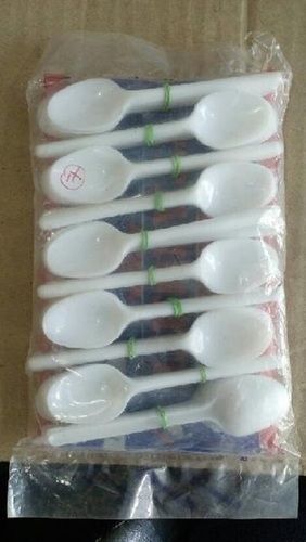  7 Inches Size And Light Weight White Disposable Plastic Spoon 