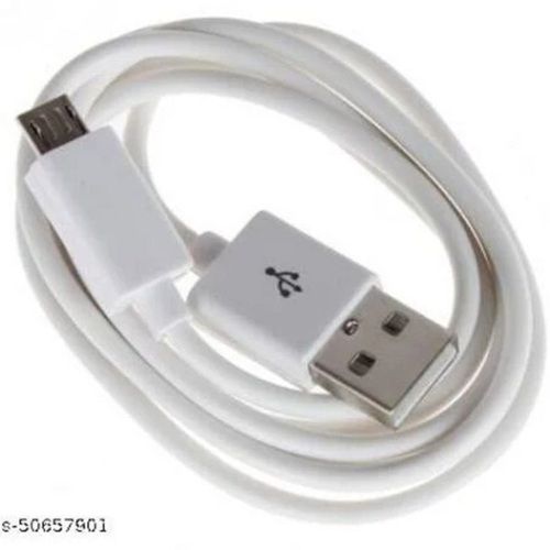 White Colour High Speed Micro Usb 2.4 Ampere Data Cable For All Device Body Material: Plastic