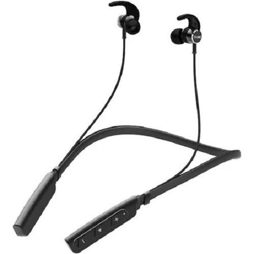 Black 5.0 Bluetooth Version And 8 Hour Battery Capacity Boat Wireless Neckband  Body Material: Plastic