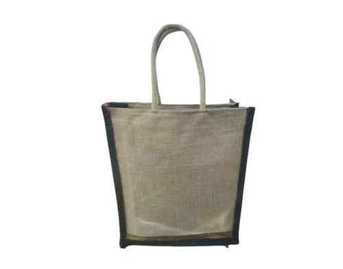 Brown Plain Square Stylish Jute Carry Bag With Handle For Shopping, 5 Kg  Size: As Per Requirement