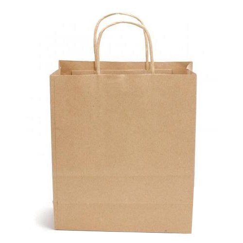 Folding Brown Paper Shopping Bags - 5kg Capacity, Brown Coated Paper with Customizable Patterns and Moisture Proof Features, Multiple Handle Options Including Flexiloop and Rope Handles