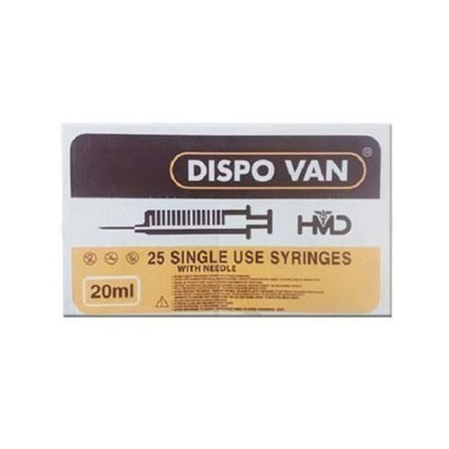 Made In India Plastic Material Dispovan 20 Ml Syringe