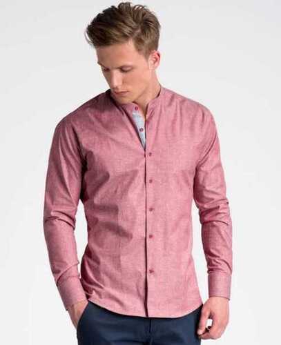 Mens Plain Cotton Casual Shirt