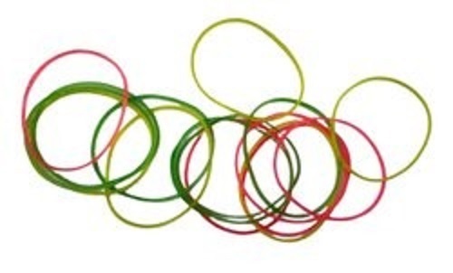 1 Kg पिंक (गुलाबी) लाइट और गहरे हरे रंग का नायलॉन मटीरियल रबर बैंड का पैक: पुरुष