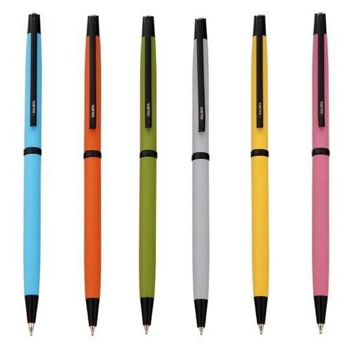 Pack Of 10 Pieces Kalista Metal Lean Waterproof Ink Ball Pen - 22x4x6 cm, Multicolored, Smooth Writing, Lightweight Durable Design