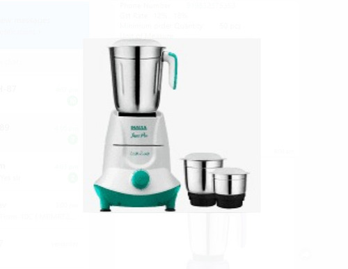Power 750 Watt Stainless Steel 220 V Sky Blue And White Color Mixer Grinder