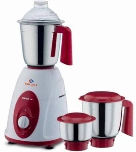 White And Red 750 Watt 230 Volt 1 Liter Capacity 3 Jar Bajaj Mixer Grinder Application: Industrial