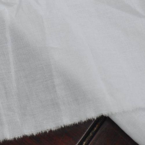 Plain White Dress Making 100% Pure Cotton Fabric, 50-100 Gsm